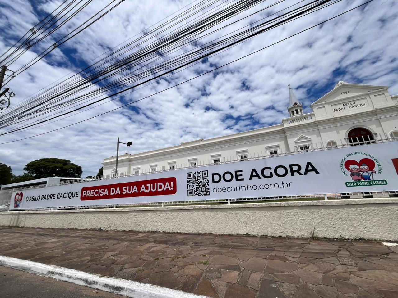 Asilo Padre Cacique renova fachada para reforçar pedido permanente de apoio