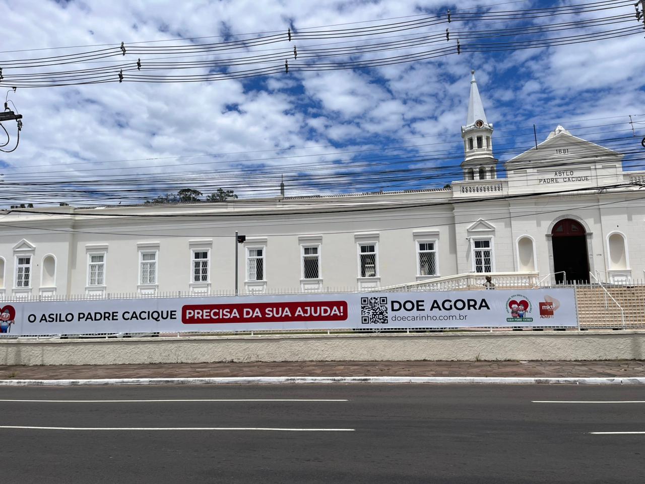 Asilo Padre Cacique faz pedido urgente de leite integral e absorvente geriátrico para incontinência urinária